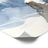 Een sneeuwluipaard op besneeuwde top poster (Hoek)