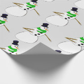 een sneeuwman cadeaupapier (Hoek)