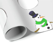 een sneeuwman cadeaupapier (Rol Hoek)
