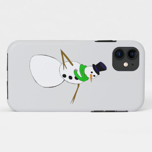 een sneeuwman   Case-Mate iPhone case (Achterkant (horizontaal))