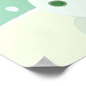 Een sneeuwman die een ornament aan een boom hangt poster (Hoek)