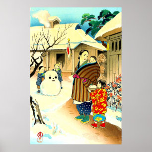 Een sneeuwman Hiyoshi Mamoru 1950 Poster