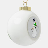 een sneeuwman       keramische bal ornament (Links)