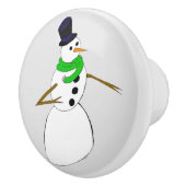 een sneeuwman keramische knop (Rechts)