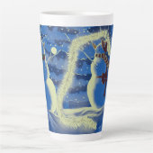 Een Sneeuwman Kerst Latte Mok (Voorkant)
