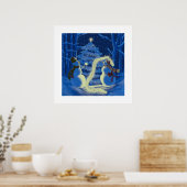 Een Sneeuwman Kerst Poster (Keuken)