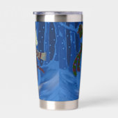Een Sneeuwman Kerstmis Geïsoleerde Drinkbeker (Rechts)