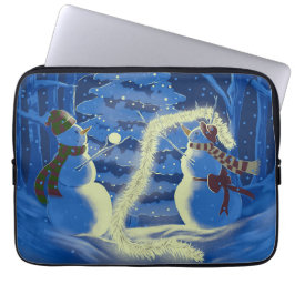 Een Sneeuwman Kerstmis Laptop Sleeve