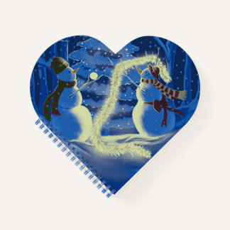 Een Sneeuwman Kerstmis Notitieboek