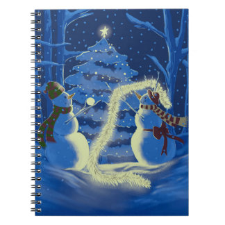 Een Sneeuwman Kerstmis Notitieboek