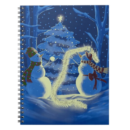 Een Sneeuwman Kerstmis Notitieboek (Voorkant)