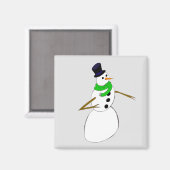een sneeuwman magneet (Voorkant / Achterkant)