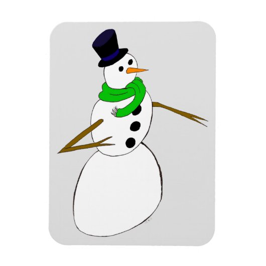 een sneeuwman magneet (Verticaal)