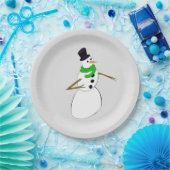 een sneeuwman papieren bordje (Feest)