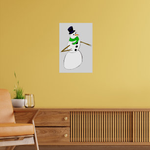 een sneeuwman poster