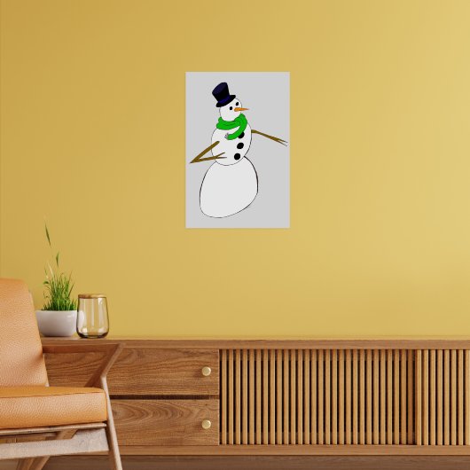 een sneeuwman poster (Woonkamer 2)