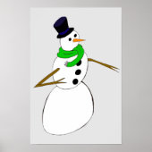 een sneeuwman poster (Voorkant)