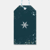 Een sneeuwpad in het bos cadeaulabel (Achterkant)