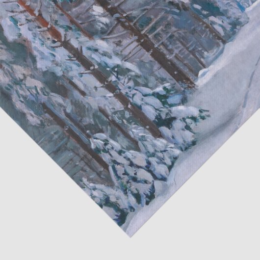 Een sneeuwpad in het bos, ontkoppelen tissuepapier (Detail)