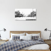 Een sneeuwscène canvas afdruk (Insitu (Slaapkamer))