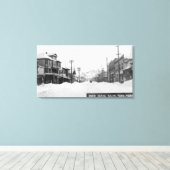 Een sneeuwscène canvas afdruk (Insitu (Houten vloer))