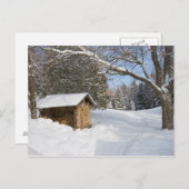 Een sneeuwscène op de kleine Lyford Pond van de AM Briefkaart (Voorkant / Achterkant)