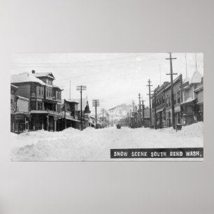 Een sneeuwscène poster