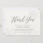 Een sneeuwvlok baby shower bedankt je kaart (Voorkant)