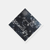 Een sneeuwvlok is de vlinder van de winter servetten (Hoek)