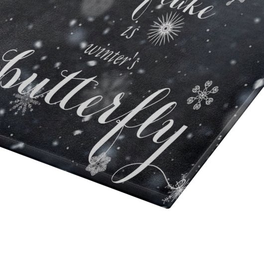 Een sneeuwvlok is het gezegde van de vlinder van d snijplank (Hoek)