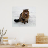Een sneeuwvlok vangen poster (Keuken)