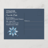 Een sneeuwvlok winter evenement aankondigingskaart (Achterkant)