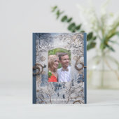 Een sneeuwvlok winter evenement aankondigingskaart (Staand voorkant)