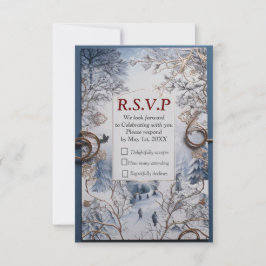 Een sneeuwvlok winter evenement RSVP kaartje
