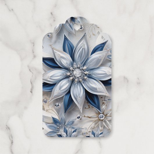 Een sneeuwvlok winter event decor cadeaulabels (Achterkant)