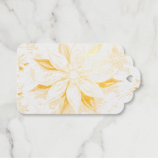 Een sneeuwvlok winter event decor cadeaulabels (Voorkant (horizontaal))