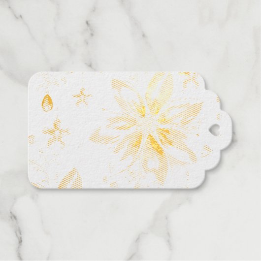 Een sneeuwvlok winter event decor cadeaulabels (Voorkant (horizontaal))