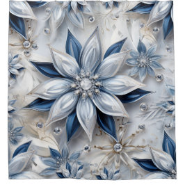 Een sneeuwvlok winter event decor douchegordijn