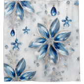 Een sneeuwvlok winter event decor douchegordijn (Voorkant)