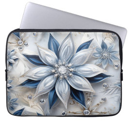 Een sneeuwvlok winter event decor laptop sleeve