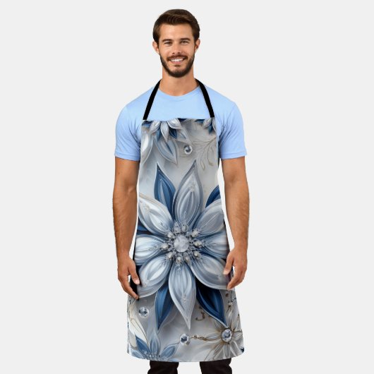 Een sneeuwvlok winter event decor schort (Gedragen)