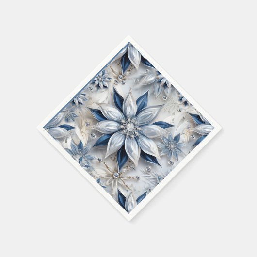 Een sneeuwvlok winter event decor servet (Hoek)