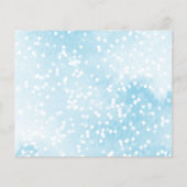 Een sneeuwvlokje is onderweg Blauwe baby shower (Achterkant)