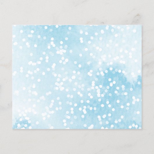 Een sneeuwvlokje is onderweg Blauwe baby shower (Achterkant)