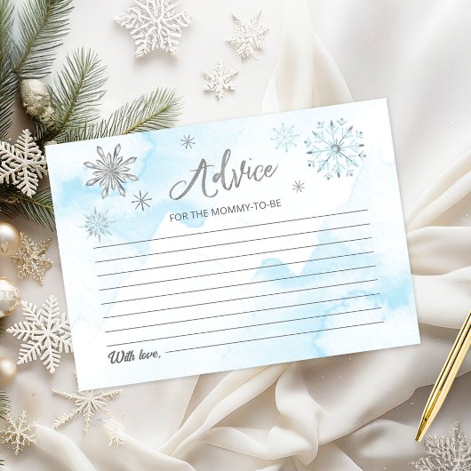 Een sneeuwvlokje is onderweg Blauwe baby shower