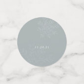 Een sneeuwvlokje winterfeest baby shower confetti (Kleine voorkant)