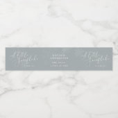 Een sneeuwvlokje winterfeest baby shower waterfles etiket (Enkel label)