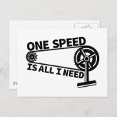Eén snelheid is alles wat ik nodig heb, enkele sne briefkaart (Voorkant / Achterkant)