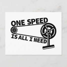 Eén snelheid is alles wat ik nodig heb, enkele sne briefkaart
