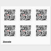 Één snelheid QR Vierkante Sticker (Vel)